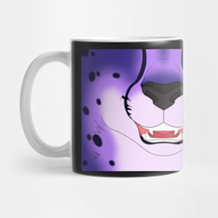 Purple Cheetah Face Mug